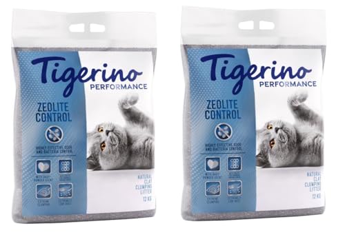 Tigerino Performance Zeolite Control Katzenstreu Babypuderduft 2x12KG