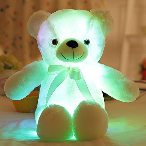 NNDQ Glow Teddy Bear Bär Kuscheltier für den Schlaf Light Up Toy Plushies Nachtlicht für Kinder Freundin Geburtstag Festival Anlass