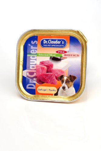 Dr.Clauder s Nassfutter PREBIOTICS Geflügel 100g Schale für Hunde