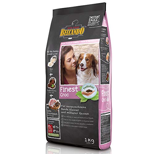 Belcando Finest Croc 1 kg Hundefutter Trockenfutter für kleine mittlere Hunde Alleinfuttermittel für ausgewachsene Hunde ab 1 Jahr