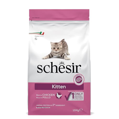 Schesir Cat Kitten Huhn Katzenfutter trocken für junge Kätzchen 1.5 kg Beutel