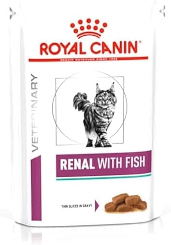 Royal Canin Veterinary Renal Fish 12 x 85 g Diät-Alleinfuttermittel für ausgewachsene Katzen Zur Unterstützung bei Nierenproblemen Im Frischebeutel