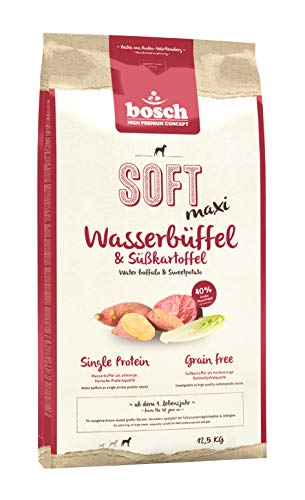 bosch HPC SOFT Maxi Wasserbüffel Süßkartoffel halbfeuchtes Hundefutter für ausgewachsene Hunde großer Rassen Single Protein grain-free 1 x 12.5 kg