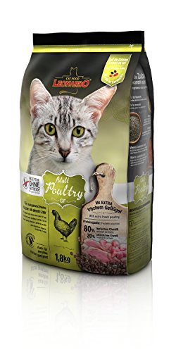 Leonardo Adult GF Poultry 1 8kg Katzenfutter Getreidefreies Trockenfutter für Katzen Alleinfuttermittel für Katzenrassen ab 1 Jahr