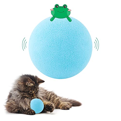 PUPPBUDD Blau Katzenspielzeug Interaktives Katzenball Elektrisch Gerausch Katze Zum Spielen