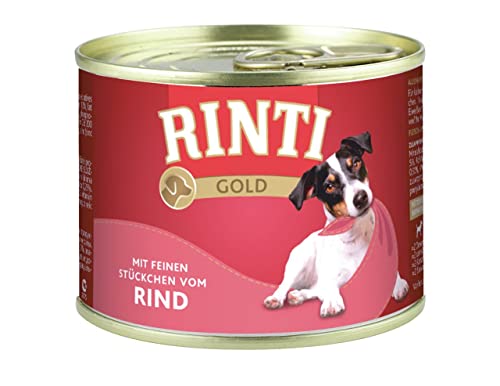 RINTI Gold Rind Hunde Nassfutter 12x185g Für kleine Hunde ohne Getreide ohne Kohlenhydrate