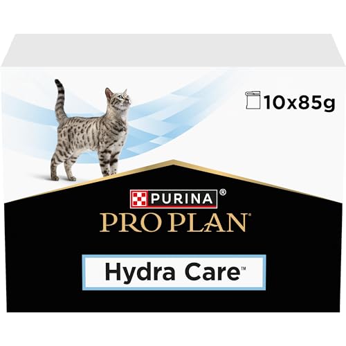 Pro Plan PURINA Hydra Care Katze 10 x 85 g Ergänzungsfuttermittel für ausgewachsene Katzen Kann dabei helfen die Wasseraufnahme zu erhöhen Im Frischebeutel