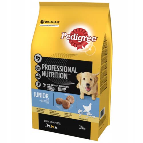 Pedigree Junior Medium Breeds Chicken and Rice - Dry Dog Food - 15kg