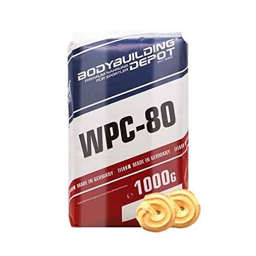 Bodybuilding Depot Whey Protein Pulver 1kg - Butterkeks umweltfreundlich in Papier verpackt