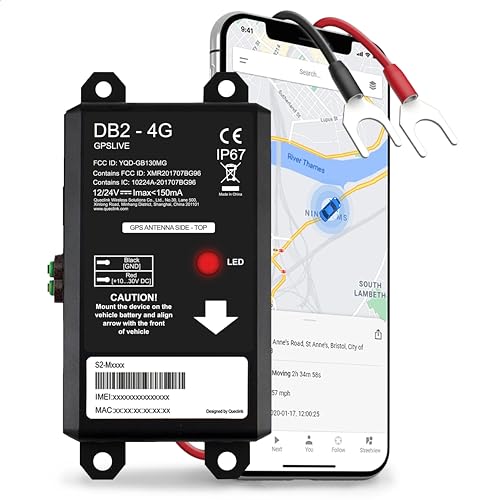 GPSLive DB2-4G GPS Tracker Auto Motorrad Wohnmobil KFZ Made in EU Einfache Installation Livetracking mit App Keine SIM benötigt GPS Auto Tracker GPS Sender Peilsender Auto GPS Tracker