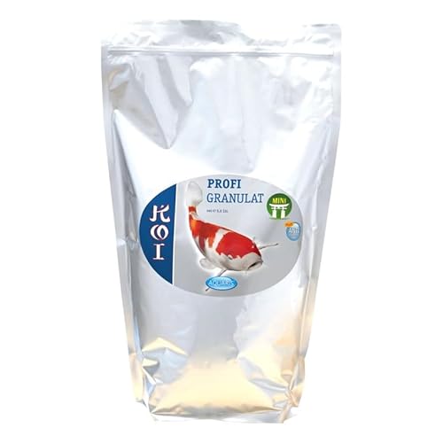 Aquaris Koi Profi Granulat Mini 5 6 L - 1 96 kg. Schwimmendes Koifutter. Fördert gesunde Verdauung und natürliche Pigmentierung Dank Spirulina. Für Junge Kois.