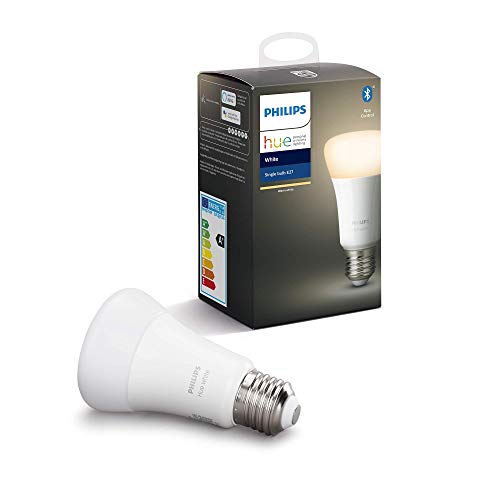 Philips Hue White Lampe Einzelpack dimmbares Licht steuerbar via App kompatibel mit Amazon Alexa Echo Echo Dot