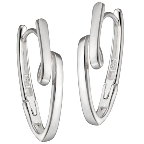 Vinani Klapp-Creolen Schlaufe U-Form Sterling Silber 925 Ohrringe CKN