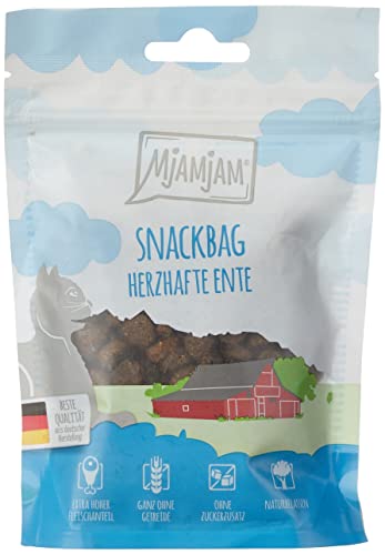 MjAMjAM - Premium Snackbag für Katzen - herzhafte Ente 125g