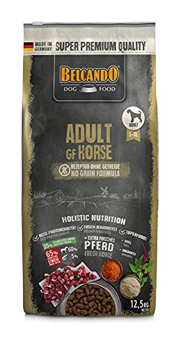 Belcando Adult GF Horse 12 5kg Hundefutter Trockenfutter ohne Getreide mit Pferd Alleinfuttermittel ausgewachsene Aller Rassen ab 1 Jahr