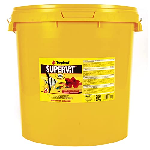 Tropical Supervit Premium Hauptfutter Flockenfutter für alle Zierfische 1er Pack 1 x 21 l