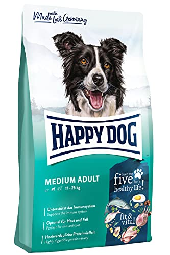 Happy Dog 60756 - Supreme fit vital Medium Adult - Hunde-Trockenfutter für mittelgroße Hunde - 12 kg Inhalt