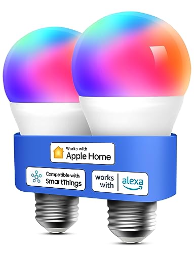 meross SmartÃ¼hbirne WLANÃ¼hbirne funktioniert mit Apple HomeKit Wifi Lampe mehrfarbig dimmbar kompatibel mit Siri Alexa Google Home und SmartThings