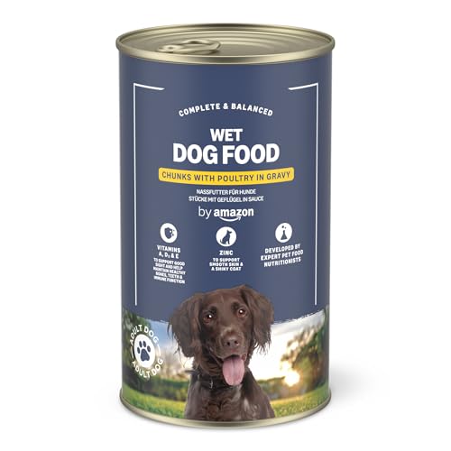 by Amazon Hundefutter Nassfutter - Dose - Geflügelstücke in Soße 1er Pack 1 x 1 Stück