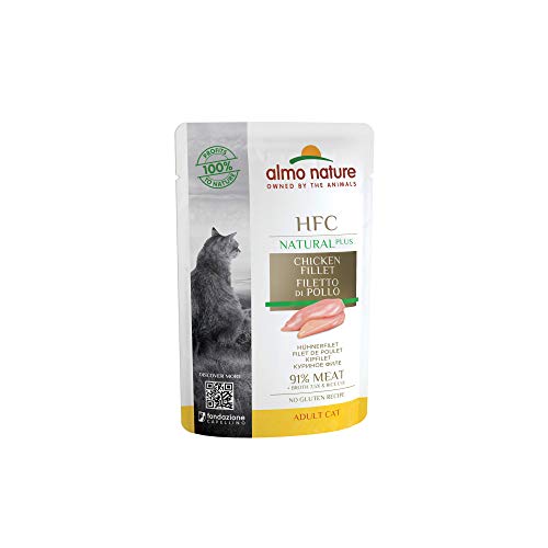 almo nature HFC Natural Plus nass für Katzen - Hühnerfilet 55g x 24 Stück 1er Pack 1 x 1.7 kilograms