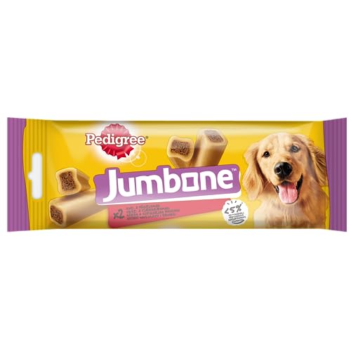 Pedigree Jumbone-Delikatesse Hundesnacks mit Rind und GeflÃ¼gel fÃ¼r mittelgroÃŸe Rassen 12 x 180g