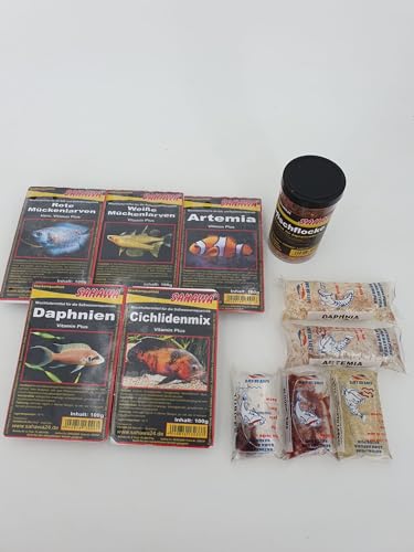 SAHAWA Frostfutter und Kombi Paket Grundpreis 25 99 Mix Paket für Aquarium Fische Probe Zierfischflocke