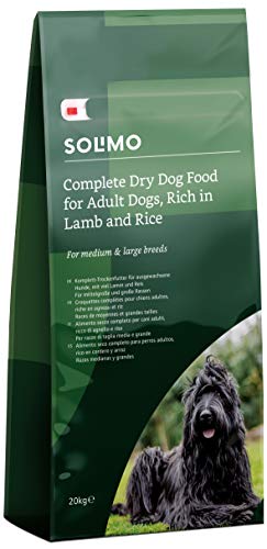 Amazon Marke Solimo   Komplett Adult viel Lamm und Reis 1er Pack 1x 20
