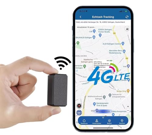 Winnes TK901 4G Mini GPS-Tracker Auto Ohne ABO GPS Tracker mit Kostenloser App Auto GPS-Ortungsgerät Starke Magnetische Wasserdicht für Autos Kinder Handtaschen Motorräder