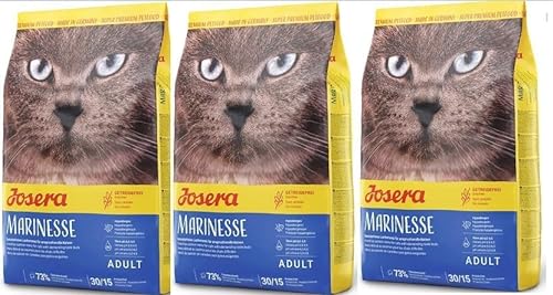 Josera Marinesse 3 x 2kg Lachs Kartoffel und Erbse als ausgesuchte Proteinquelle für anspruchtsvolle Katzen hypoallergenes Katzenfutter Super Premium Trockenfutter 3er Pack