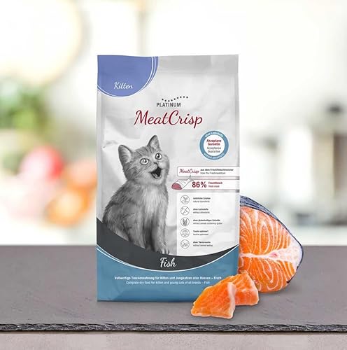 Meat Crisp Fish Kitten Katzen Trockenfutter 86% Fleisch Taurin getreidefrei 400g