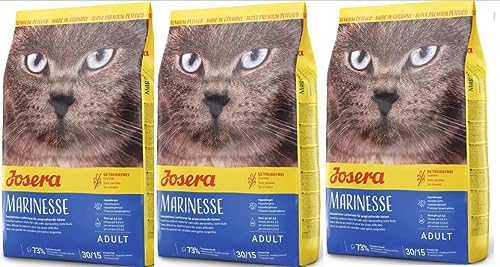 JOSERA Marinesse 3 x 400 g Lachs Kartoffel und Erbse als ausgesuchte Proteinquelle für anspruchtsvolle Katzen hypoallergenes Katzenfutter Super Premium Trockenfutter 3er Pack