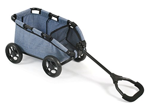 Bayer Chic 2000 660 50 - Ziehwagen Skipper, Handwagen für Puppen oder Teddybären, Jeans Blue