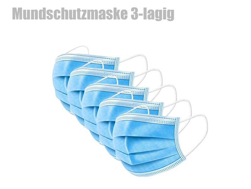 Mundschutzmaske 3-lagig